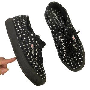 Superga x 10 Corso Como S009J40 Canvas Contrasting Circle Print Black 39 EU